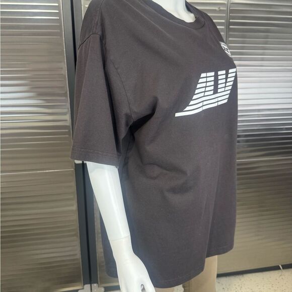 Louis Vuitton Washed Print Cotton Black T-Shirt Marque L. Vuitton Deposee - Picture 8 of 15